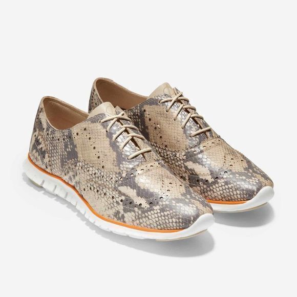 Cole Haan ZERØGRAND Wing Ox Closed Hole Ii Python Printed Leather Shoes‎ … - Picture 1 of 7